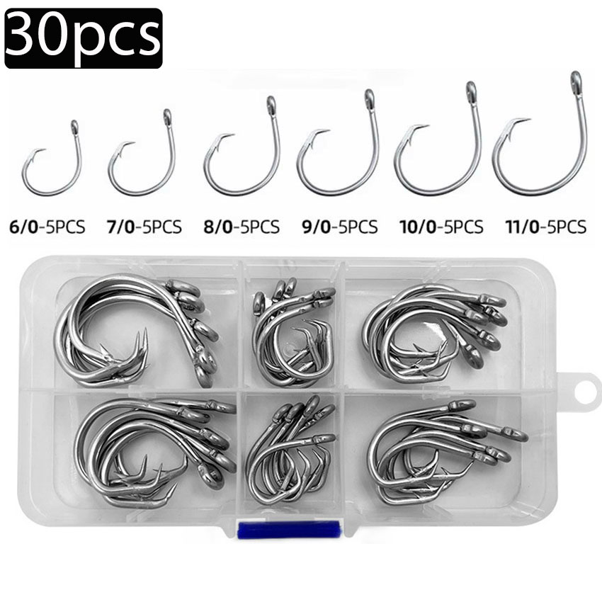 Fishing Hook Circle - 30 unids/caja anzuelos de pesca de