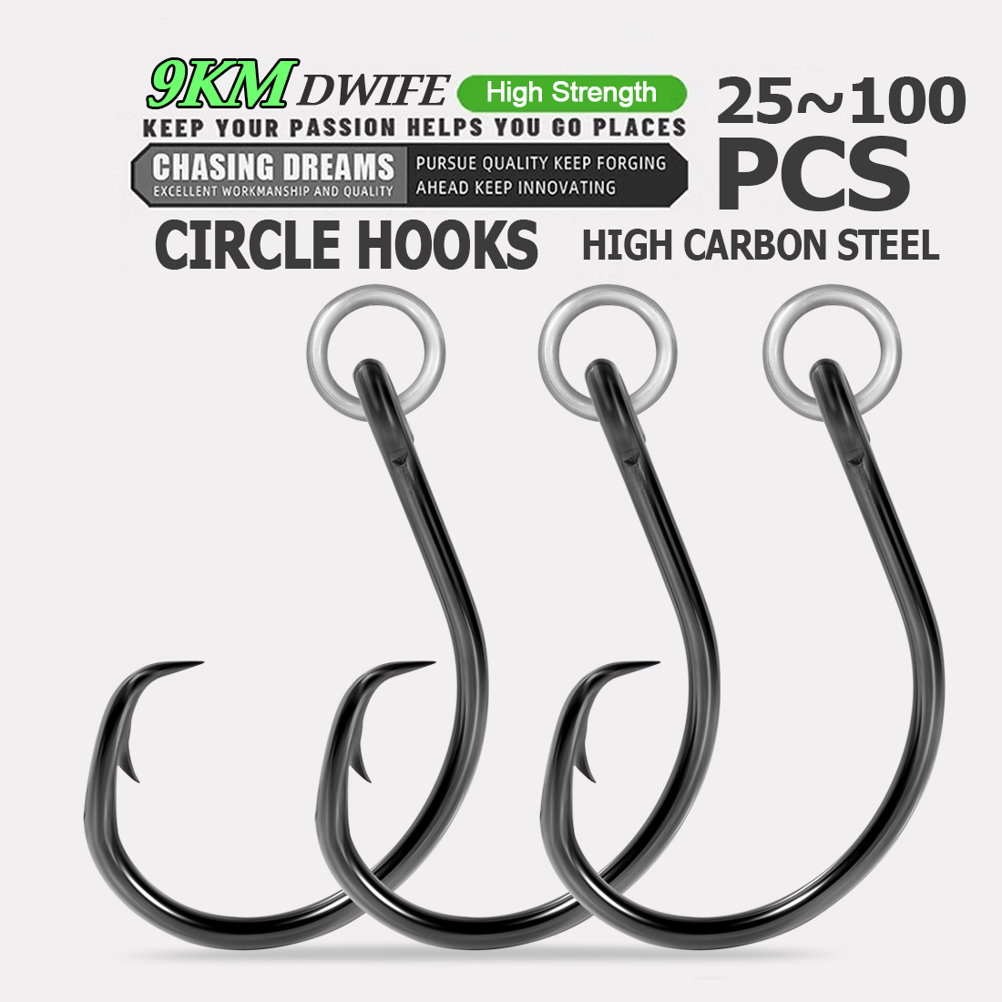 Fishing Hook Circle - Anzuelos circulares de 9KM para pesca