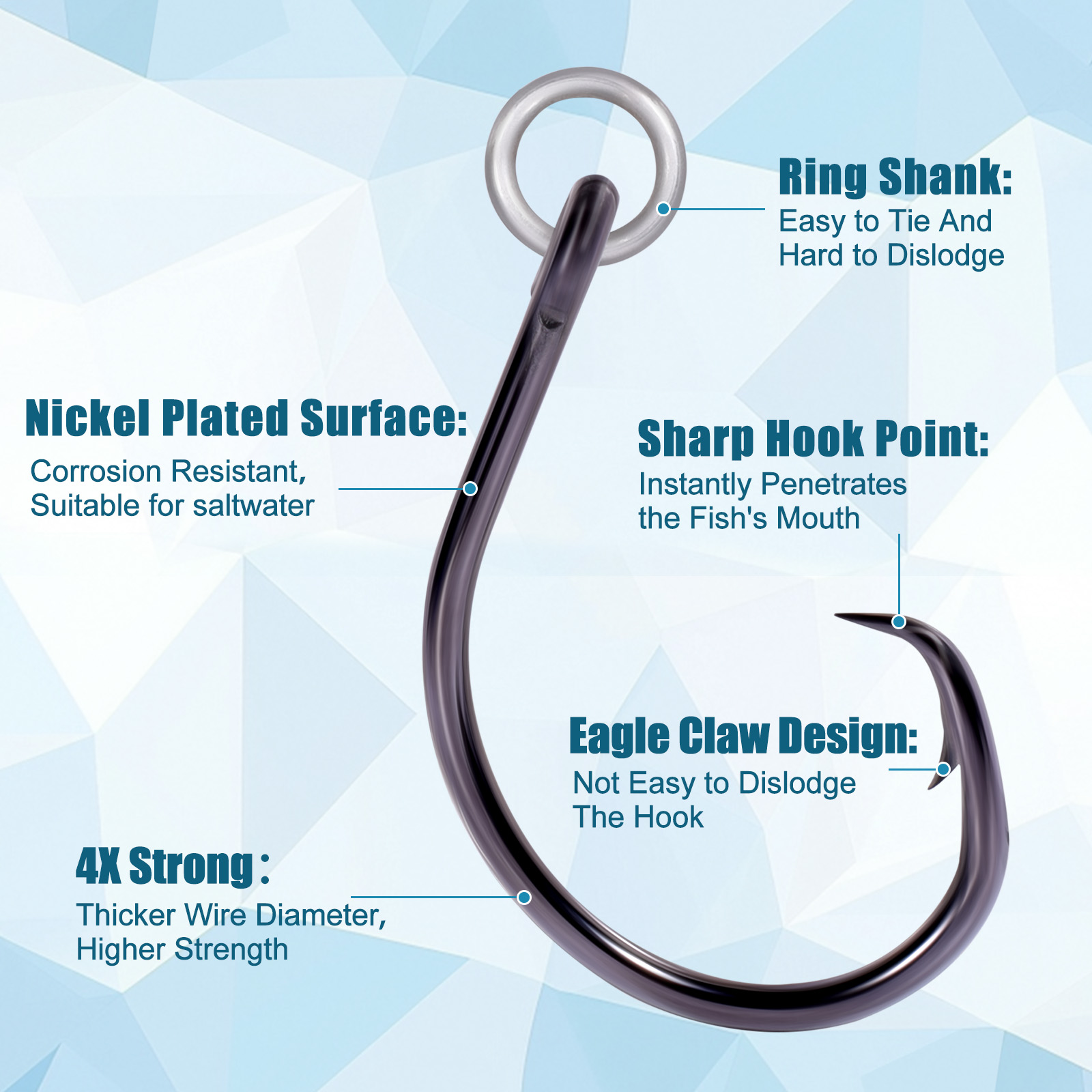 Anzuelos circulares de 9KM par - Fishing Hook Circle reseña y precio