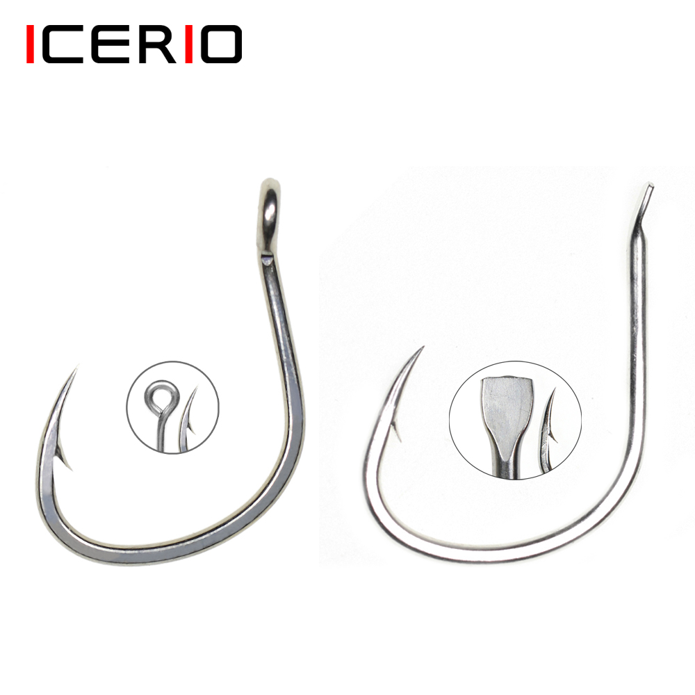ICERIO, 10 Uds., revestimiento - Fishing Hook Barbless reseña y precio