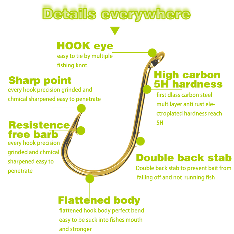 50 Uds. Anzuelos de pesca de p - Fishing Hook Circle reseña y precio